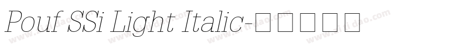 Pouf SSi Light Italic字体转换